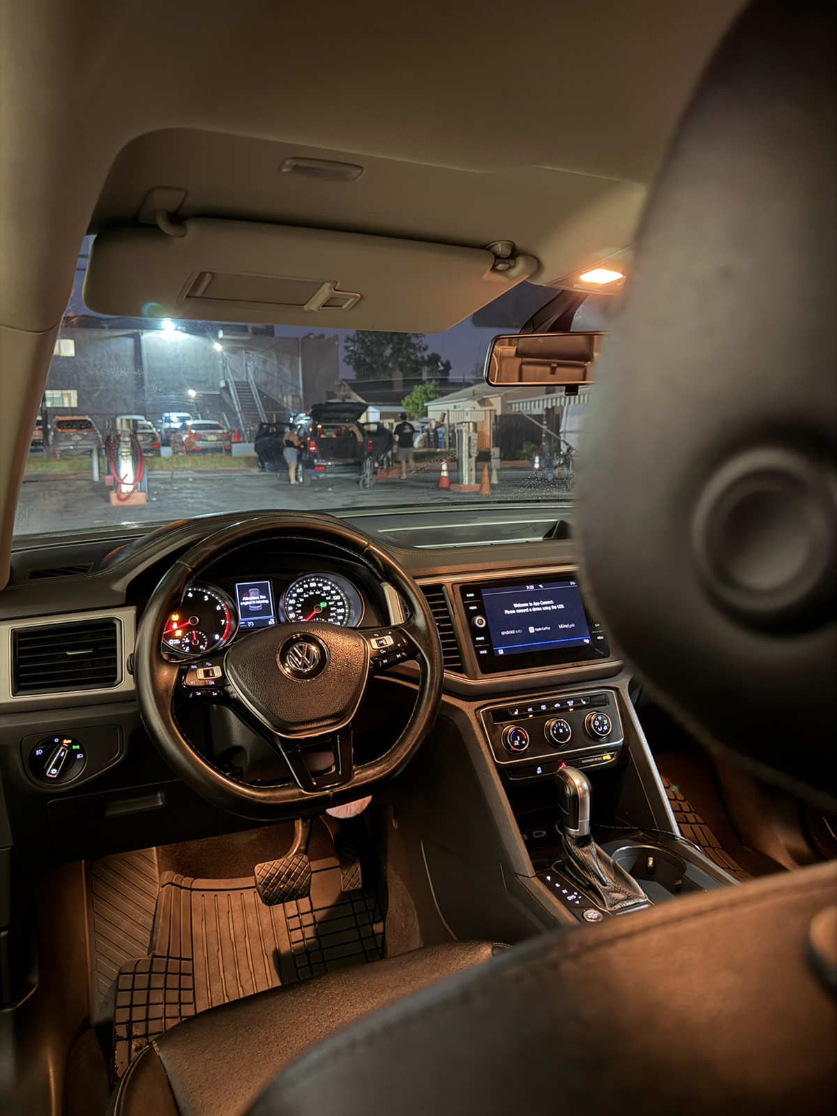 Vehicle interior after full detail service